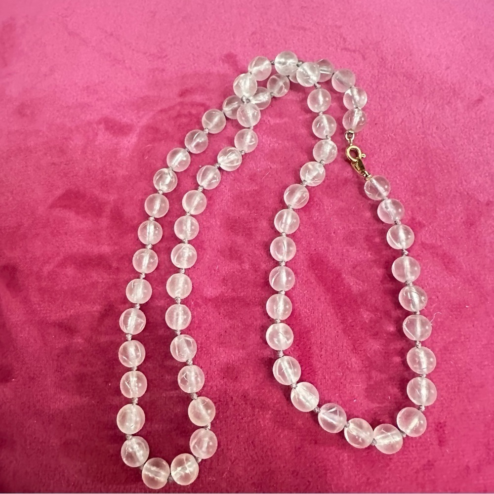 Vintage CROWN TRIFARI Single Strand Retro 50’s Lucite Necklace 22’ Total 0776 p